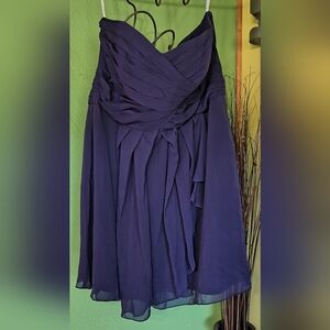 Davids Bridal Blue Chiffon Dress